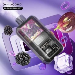 MOTI vape review - MOTI Go Pro Disposable Vape (5%, 12000 Puffs) Black Pearl Icy 6422T12
