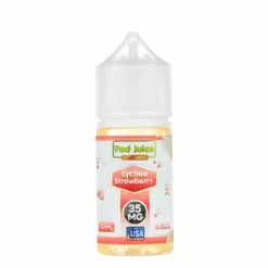 Pod Juice Lychee Strawberry Salt Nic - Refreshing 30mL