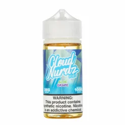 Cloud Nurdz - Iced Aloe Grape 100mL Menthol Pre-Steeped
