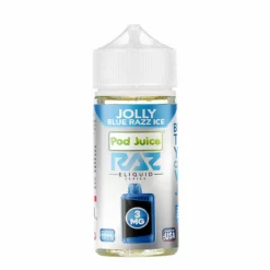 Pod Juice X Raz Jolly Blue Razz Ice – 70VG Steeped
