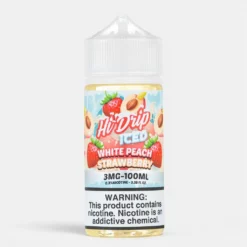 Hi-Drip White Peach Strawberry Ice 100mL E-Juice 70% VG